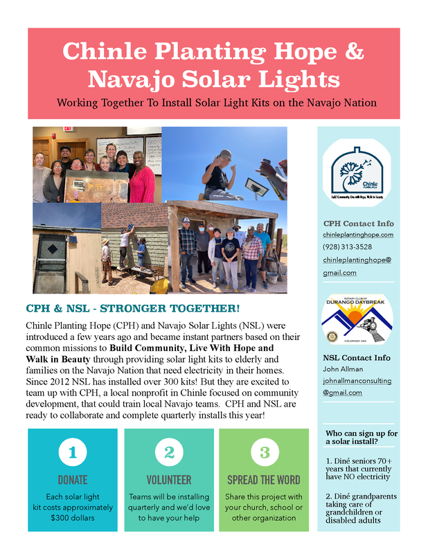 CPH and Navajo Solar Lights partnership